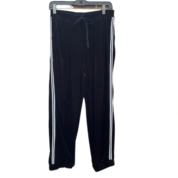Signature studio black and white velvet joggers size extra large waist 15" - Picture 1 of 4